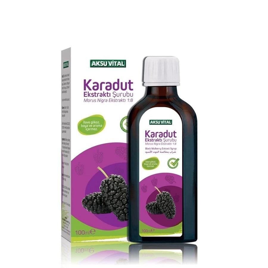Aksu Vital Black Mulberry Extract Syrup for Daily Wellness 3 x 100ml (Pack of 3)