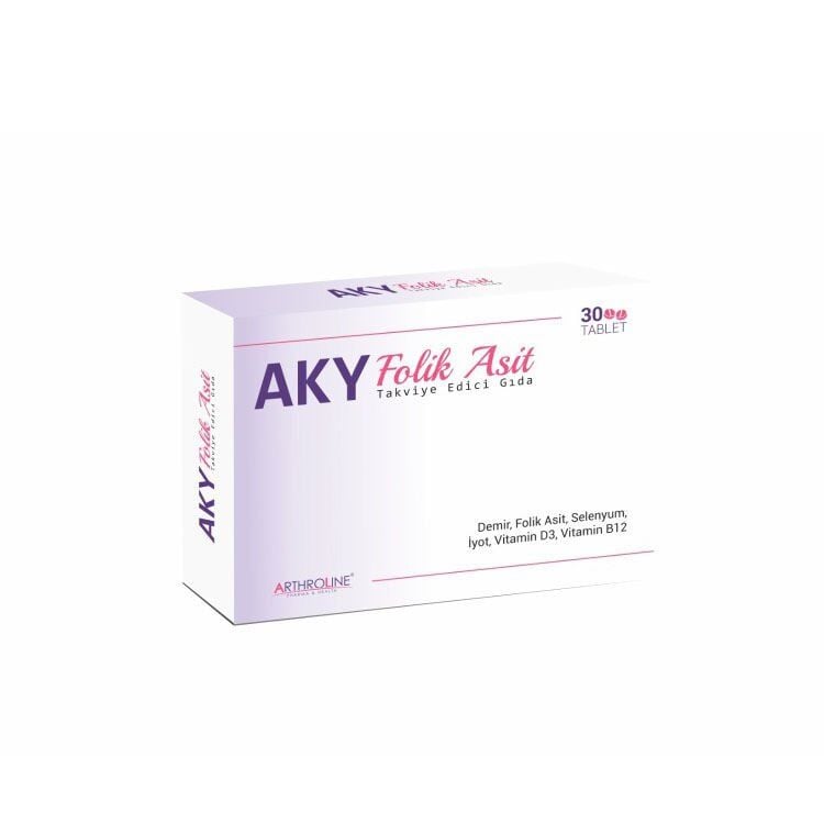 Aky Pharma Folic Acid Dietary Supplement 30 Tablets