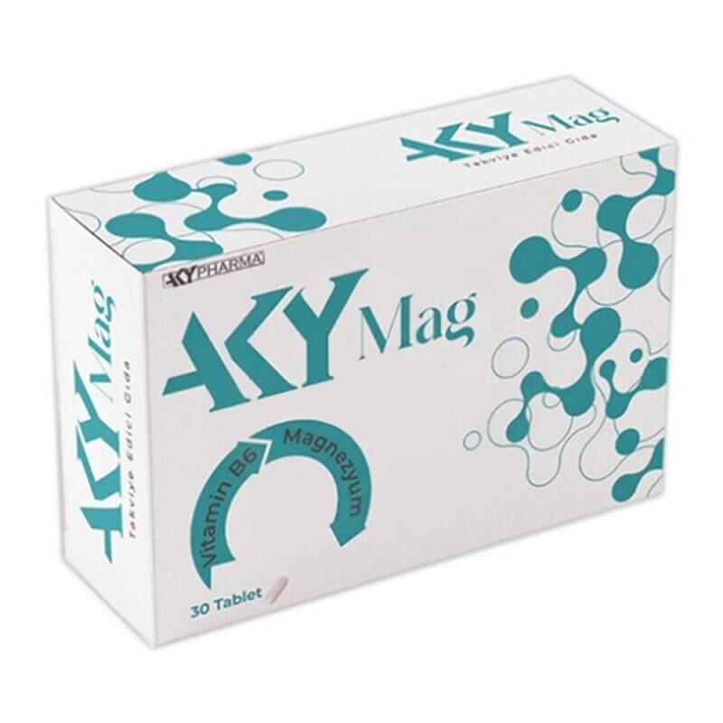 Aky Pharma AKY MAG Magnesium and Vitamin B6 Support 30 Tablets