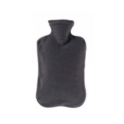 Fashy 2 Litre Grey Hot Water Bottle with Polar Fleece Cover - Non-Electric Warmth Relief - Hygiene Products