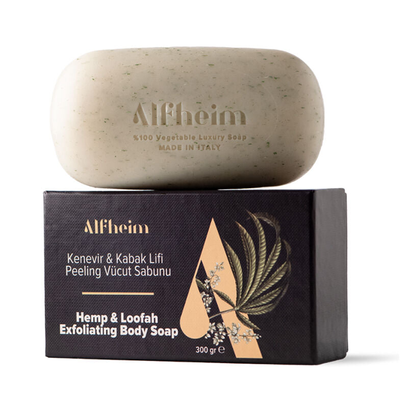 Alfheim Hemp & Pumpkin Fiber Peeling Body Soap, 300 g