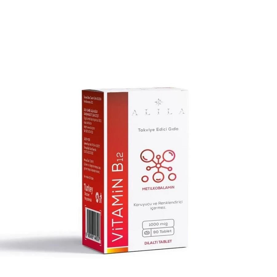 Alila Vitamin B12 Sublingual Methylcobalamin Tablets 90 Count