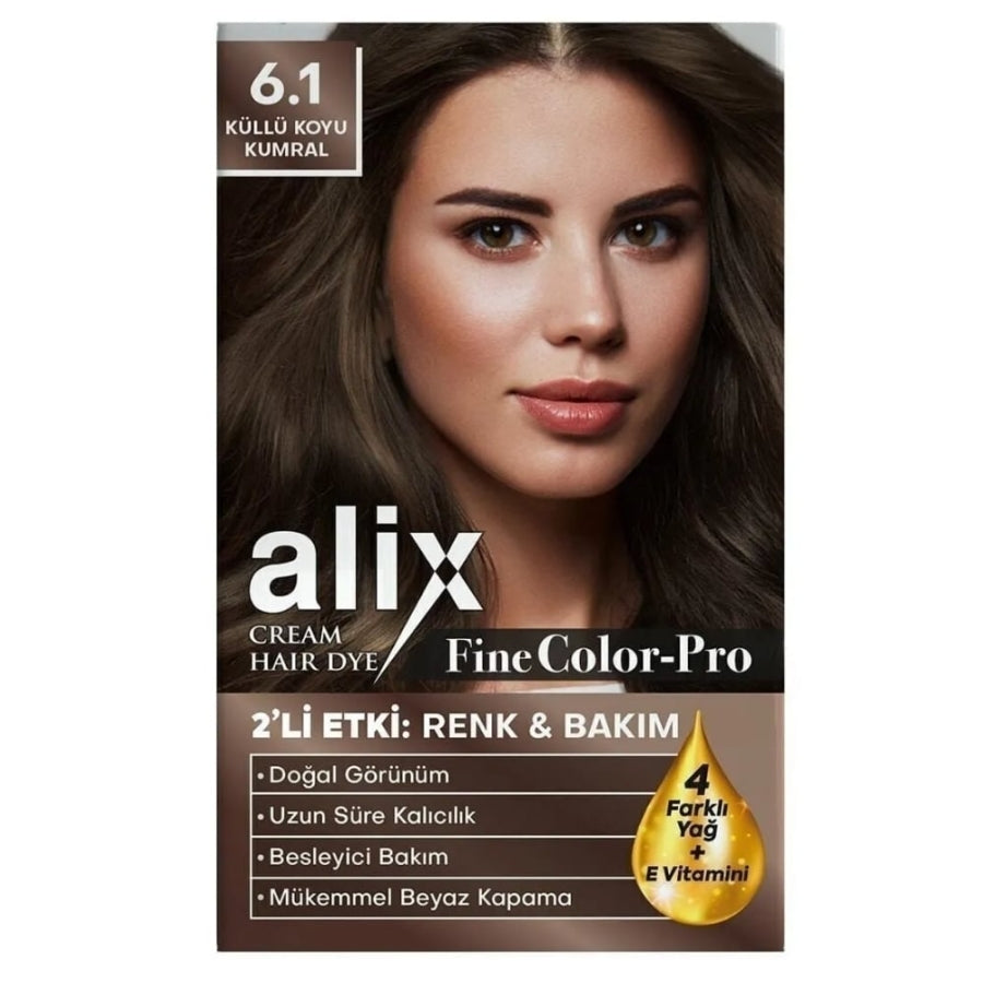 Alix 6.1 Ash Dark Blonde Permanent Hair Color Kit 50ml
