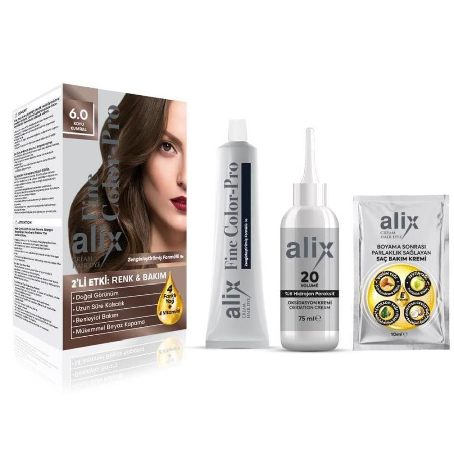 Alix Hair Color 6-0 Dark Blonde Cream Dye 50ml