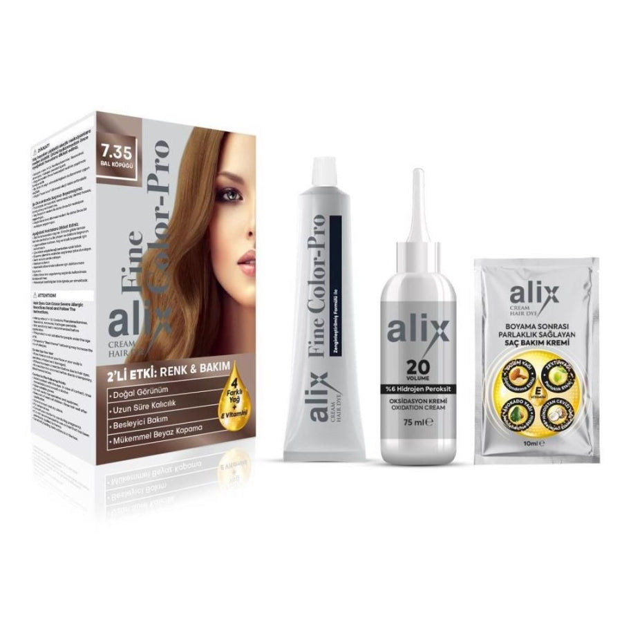 Alix Cream Hair Color 7-35 Honey Foam for Radiant Shine 50ml