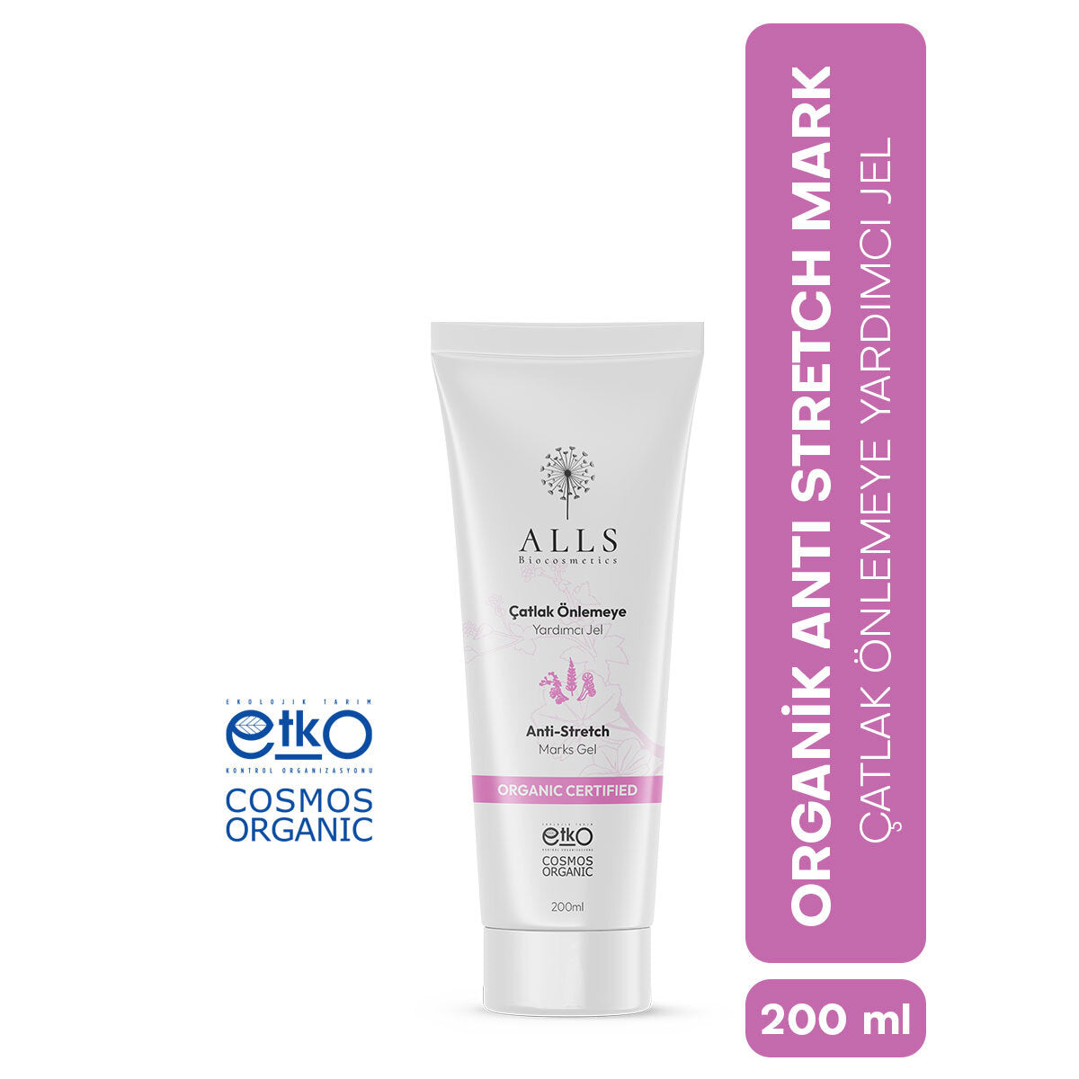 Alls Biocosmetics Organic Stretch Mark Gel with Cica 200 ml
