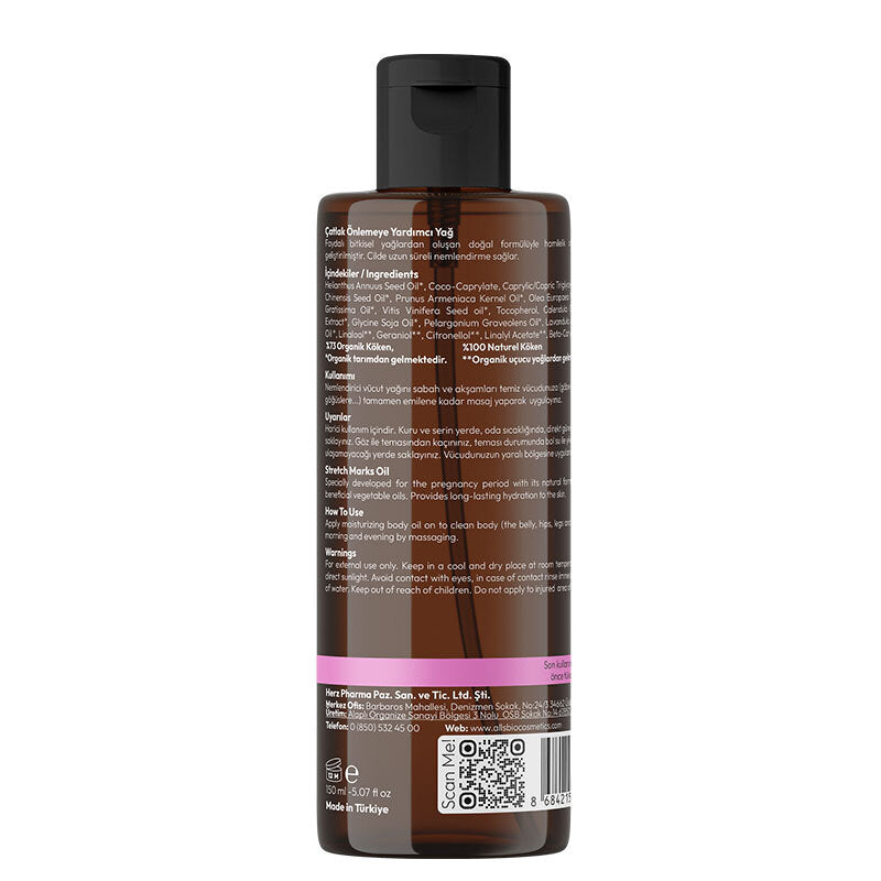 Alls Biocosmetics Organic Stretch Mark Care Body Oil 150 ml