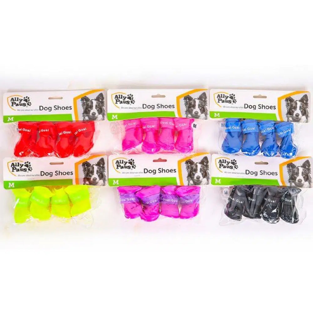 Ally Paws Dog Boots Shoes M Size 4 Pack Mix Color