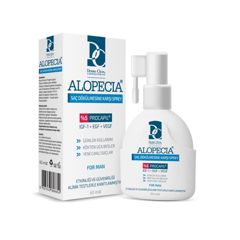 Alopecia Anti Hair Loss Dermal Spray 60ml - Contains 5% Procapil | Hair Care