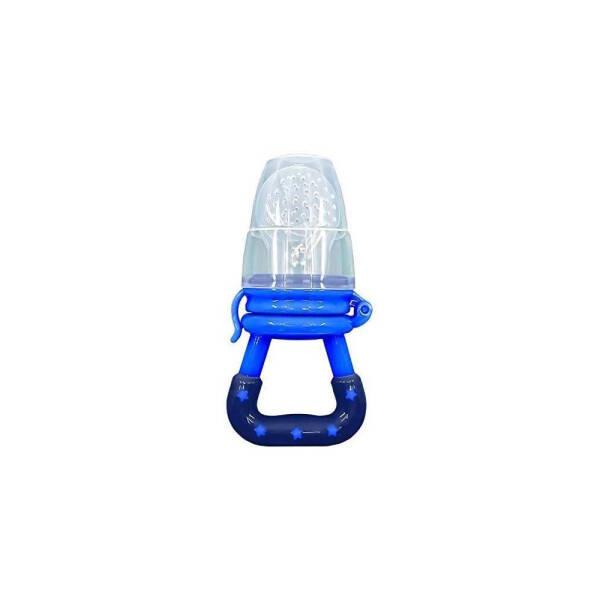 Bambino Baby Fruit Pacifier - Blue, Soothes & Introduces Fruits Safely for Infants - Baby Care