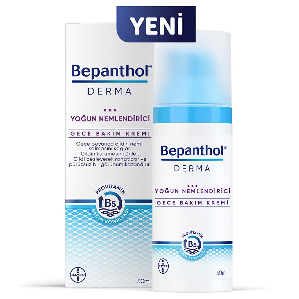 Bepanthol Derma Intense Moisturizing Night Face Cream - Repair & Soothe Dry Skin Overnight with Natural Oils for Facial Dryness Relief Bepanthol Derma Night Cream - Intense Dry Skin Relief night face cream, intense moisturizer, dry skin cream, overnight hydration, natural oil face cream, soothing night cream, facial dryness relief, moisturizing night cream for dry skin, dry skin, night cream, face cream, moisturizer, intense hydration, natural oils, soothing, dryness relief, facial care, skincare, beauty, m