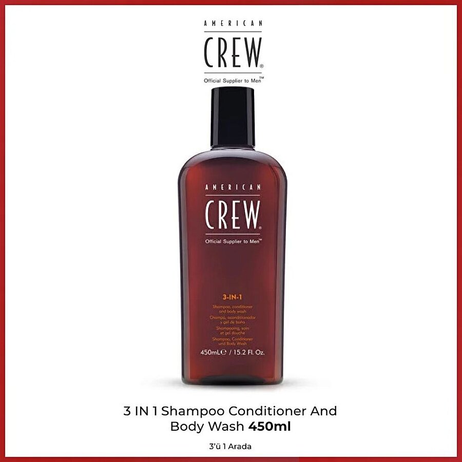 American Crew 3-in-1 Shampoo Conditioner & Body Wash 450 ml