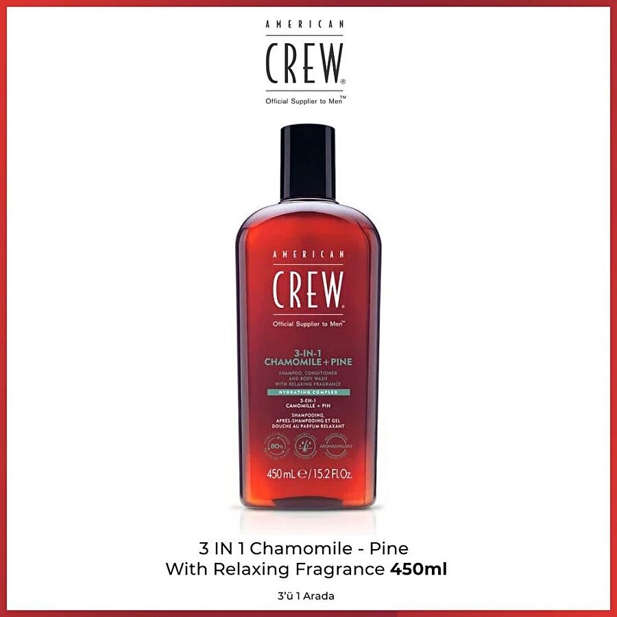 American Crew 3-in-1 Shampoo Conditioner & Body Wash 450ml