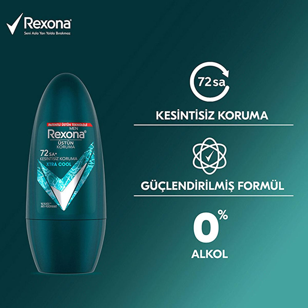 Rexona Xtra Cool Roll-On Deodorant for Men - 72 Hour Protection, Long-Lasting Freshness - view 2