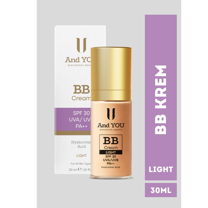 And You BB Cream Light SPF 30 for Radiant Skin 30 ml