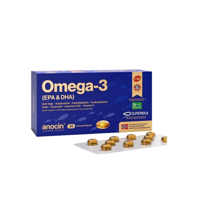 Anocin Omega-3 Complex High EPA & DHA Supplement 30 Capsules