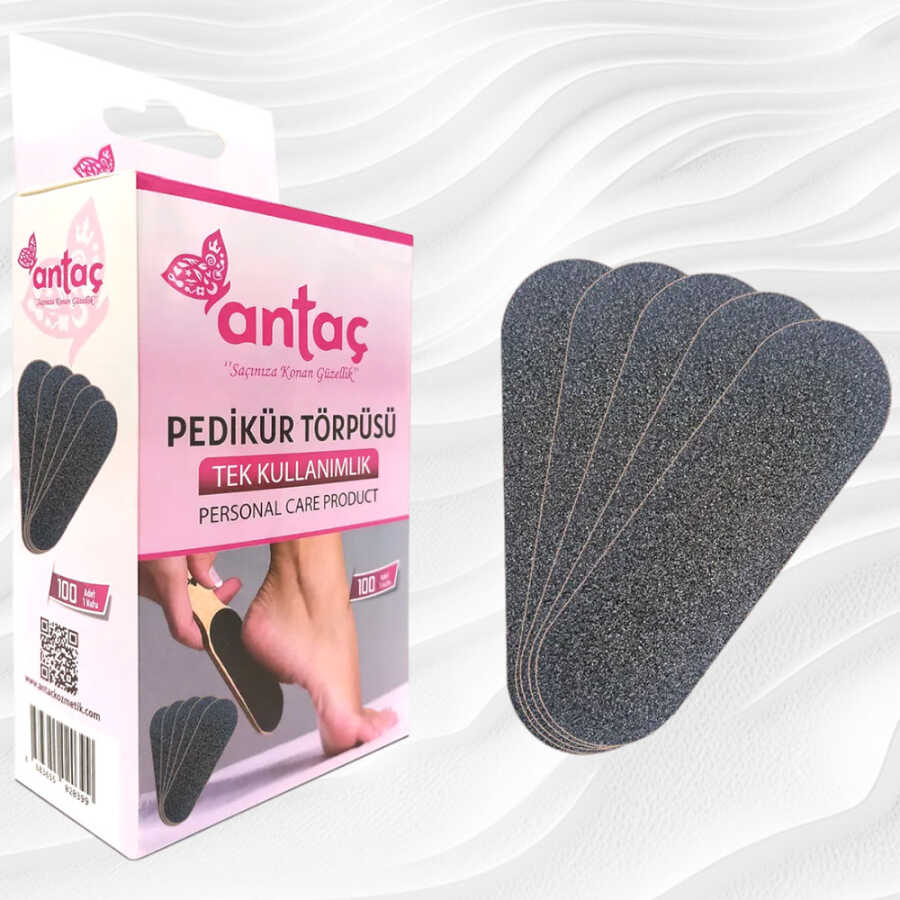 Antac Disposable Pedicure File Refills for Smooth Feet 100 Count
