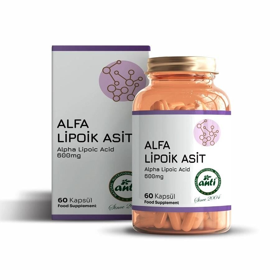 Anti Naturel Alpha Lipoic Acid 600mg Dietary Supplement 60 Capsules