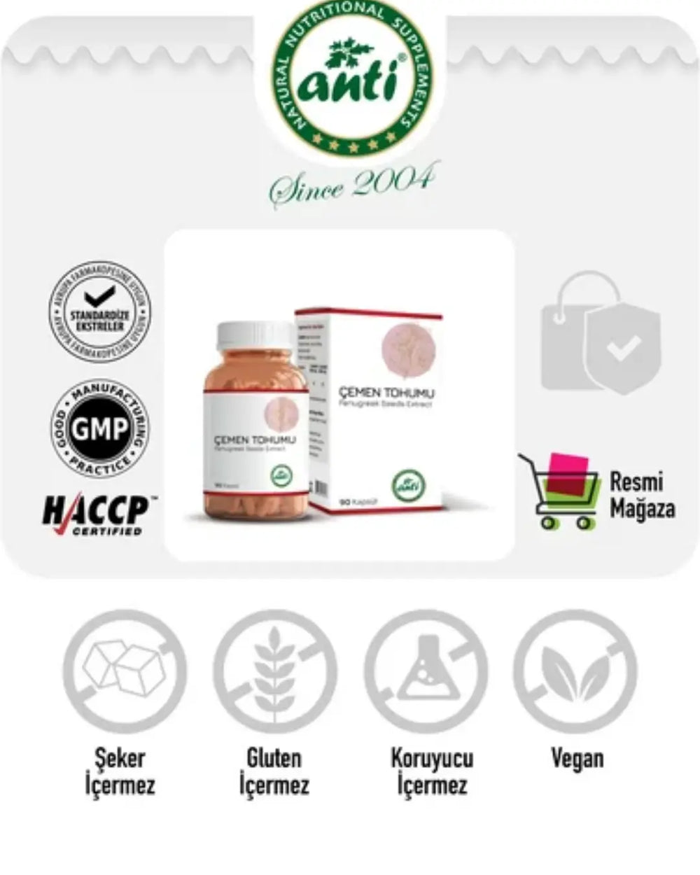 Anti Fenugreek Seed Extract Supplement for Daily Wellness 90 Capsules