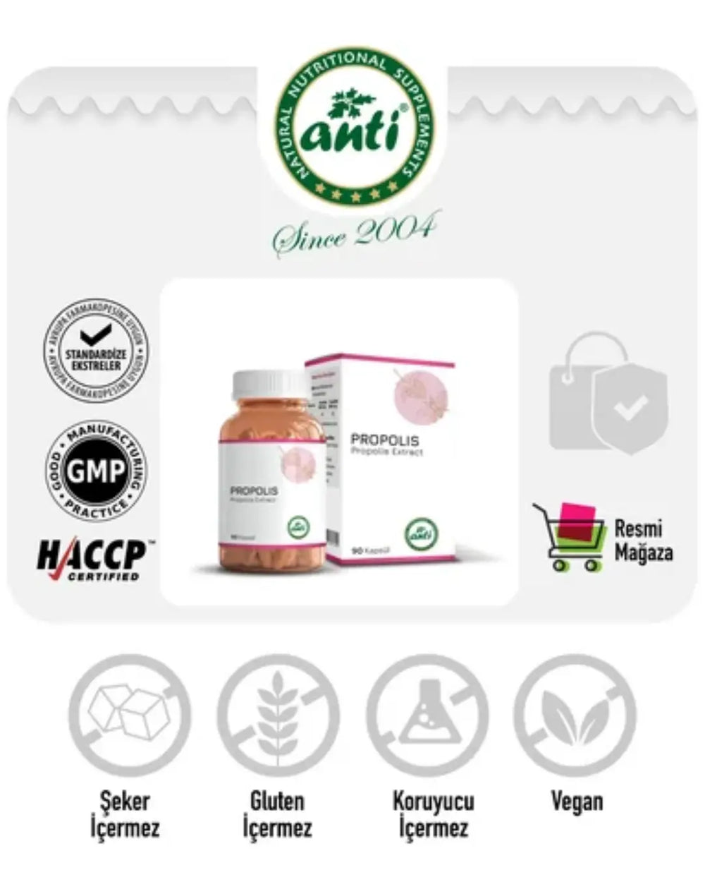 Anti Propolis Extract Imurex Immune Support Supplement 90 Capsules