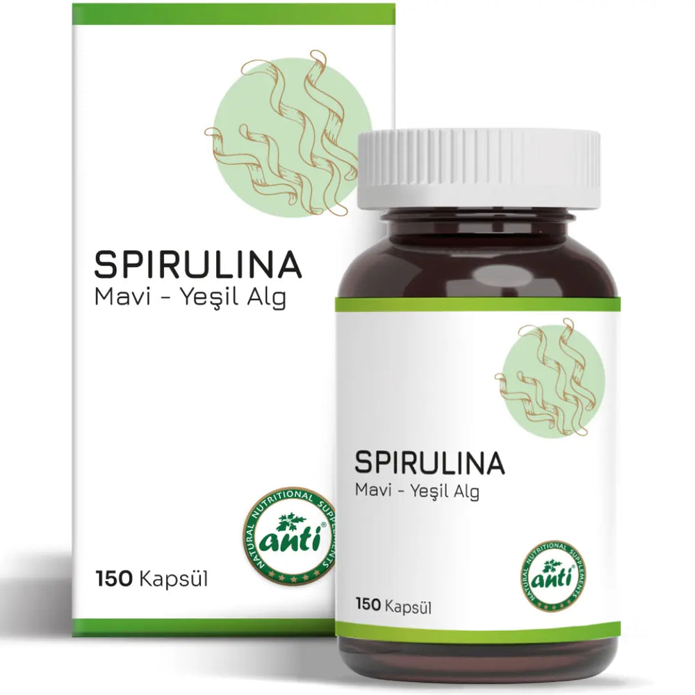 Anti Spirulina Dietary Supplement for Wellness 150 Capsules