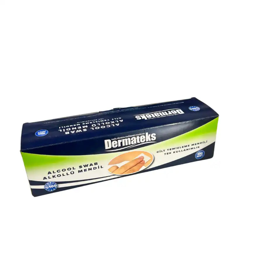 Dermateks Antiseptic Alcohol Swabs for Skin Cleansing 100 Count