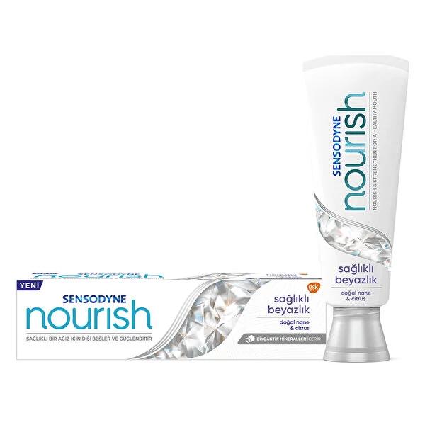 Sensodyne Nourish Sensitive Teeth Toothpaste - Gentle Whitening, Strengthening, and Fresh Breath - 2.54 fl oz - image 5