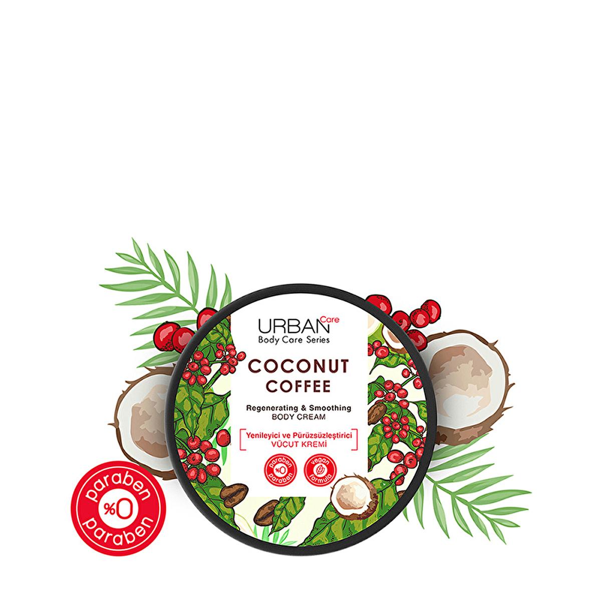 Urban Care Coconut Coffee Body Cream 200ml - Moisturizing Shea Butter Enriched Body Cream for Dry Skin Urban Care Coconut Coffee Body Cream - Natural Moisturizer body cream, coconut body cream, shea butter body cream, moisturizing body cream, natural skincare, dry skin solution, hydration, skin elasticity, nourishing body cream, coconut extract, shea butter, non-greasy, natural ingredients, skincare, beauty, wellness