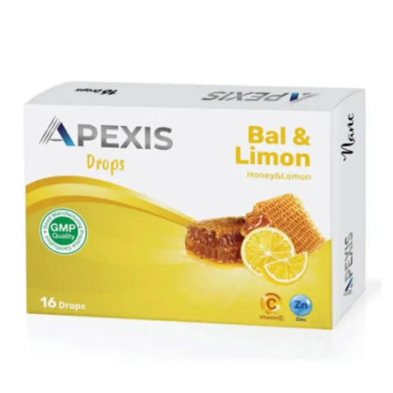 Apexis Drops Honey Ginger Lemon Lozenges 16 Count