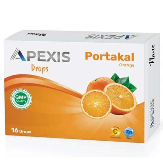Apexis Orange Flavored Vitamin C & Zinc Lozenges 16 Count