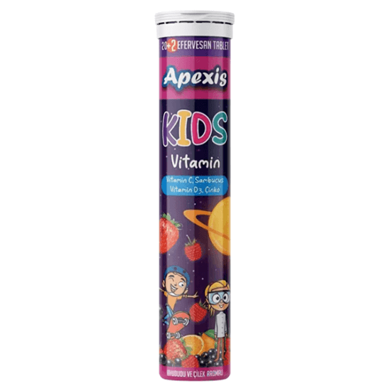 Apexis Kids Vitamin Berry Flavor Immune Support 22 Effervescent Tablets