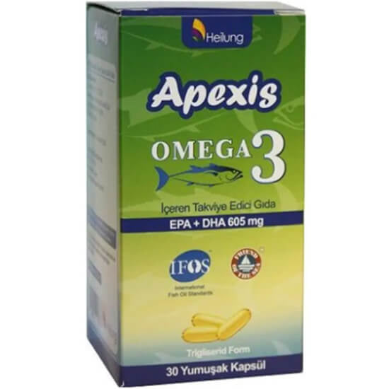 Apexis Omega 3 Daily Dietary Supplement 30 Softgels