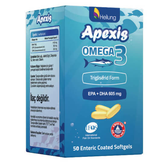 Apexis Omega 3 Fish Oil Dietary Supplement 50 Softgels