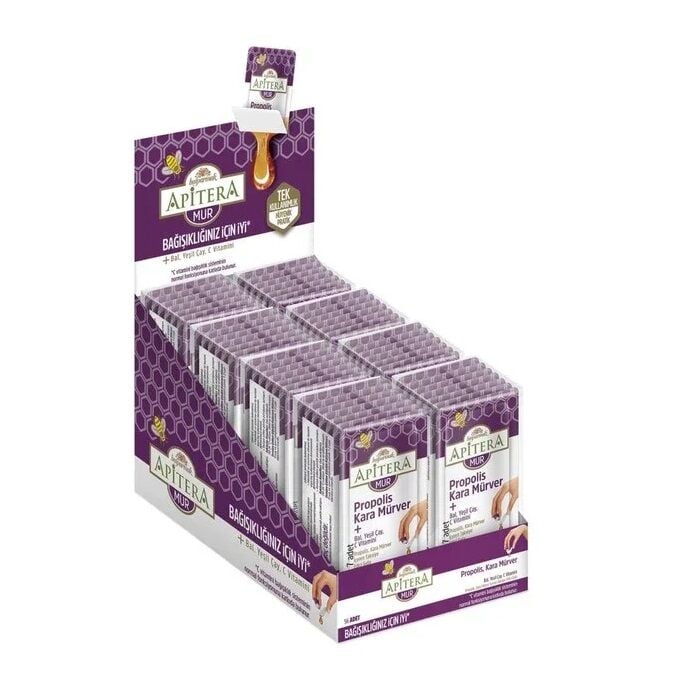 Apitera Mur Elderberry & Propolis Honey Blend 8 Sachets