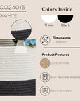 Coco Clementine Handwoven Jute Basket - Eco-Friendly, Multi-Purpose Storage Solution for Home Decor - Toy