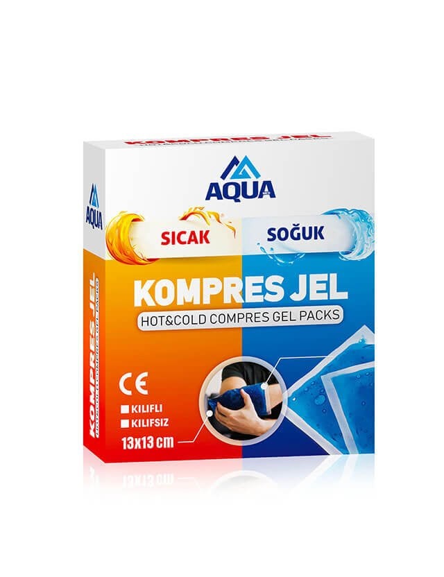 Aqua Hot & Cold Gel Compress Reusable Therapy Pack 13cm x 13cm