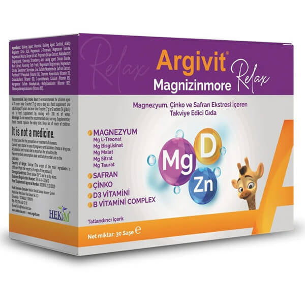 Argivit Magnizinmore Relax Magnesium and Vitamin Support 30 Sachets