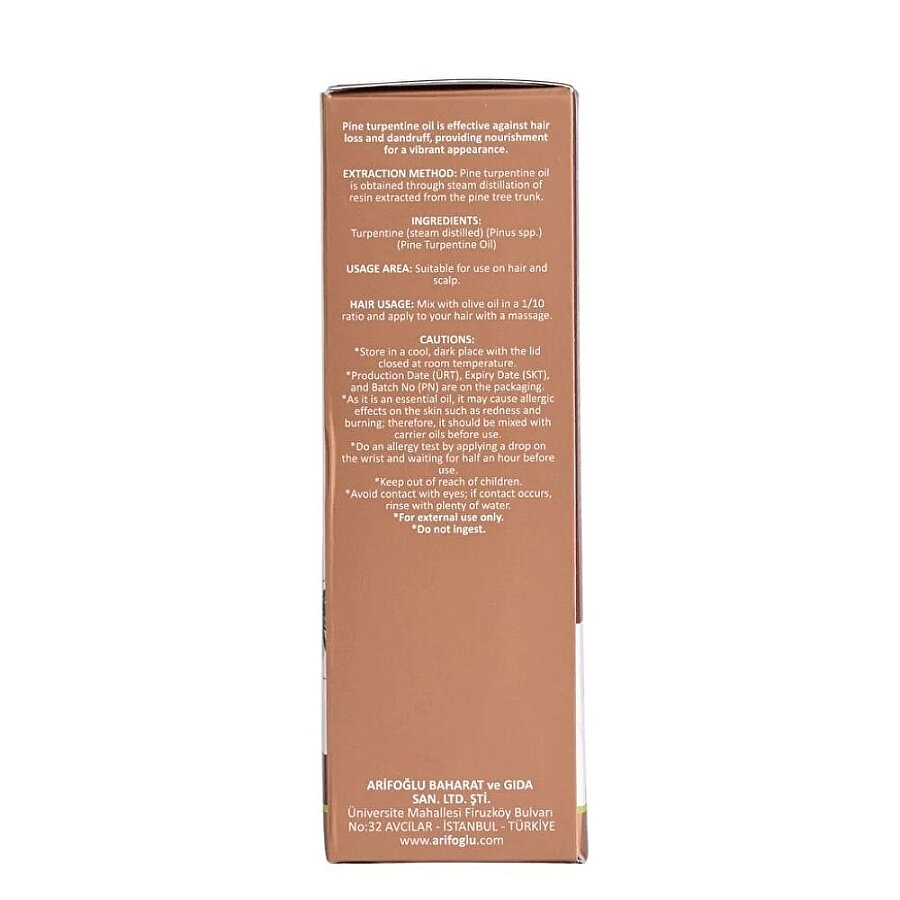 Arifoglu Pine Turpentine Oil 100% Pure Hair & Skin Care 50 ml