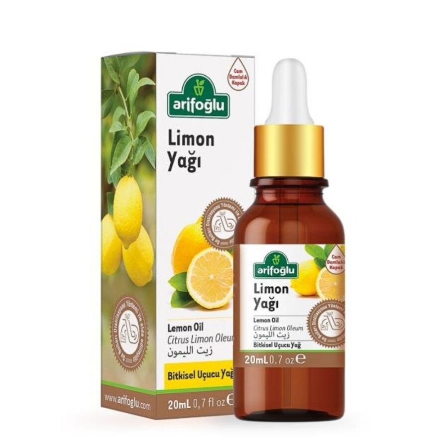 Arifoglu Lemon Essential Oil, Natural Peel Distillate, 20 ml