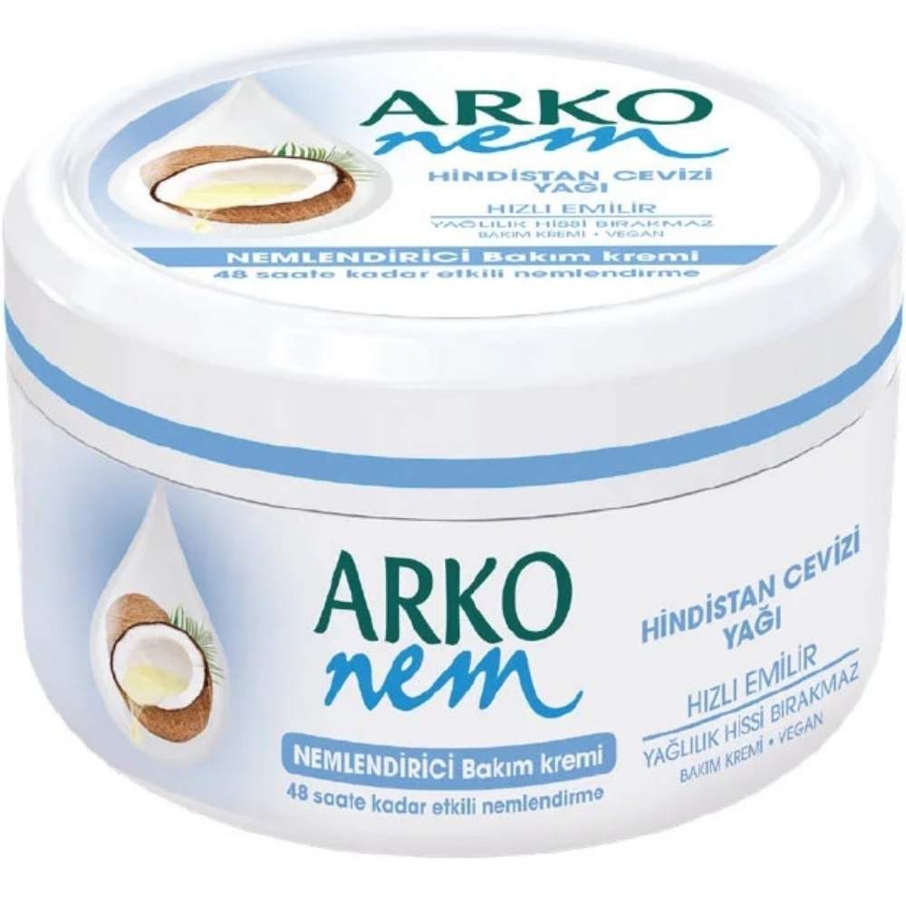 Arko Nem Coconut Oil Moisturizing Cream for Soft Skin 300ml