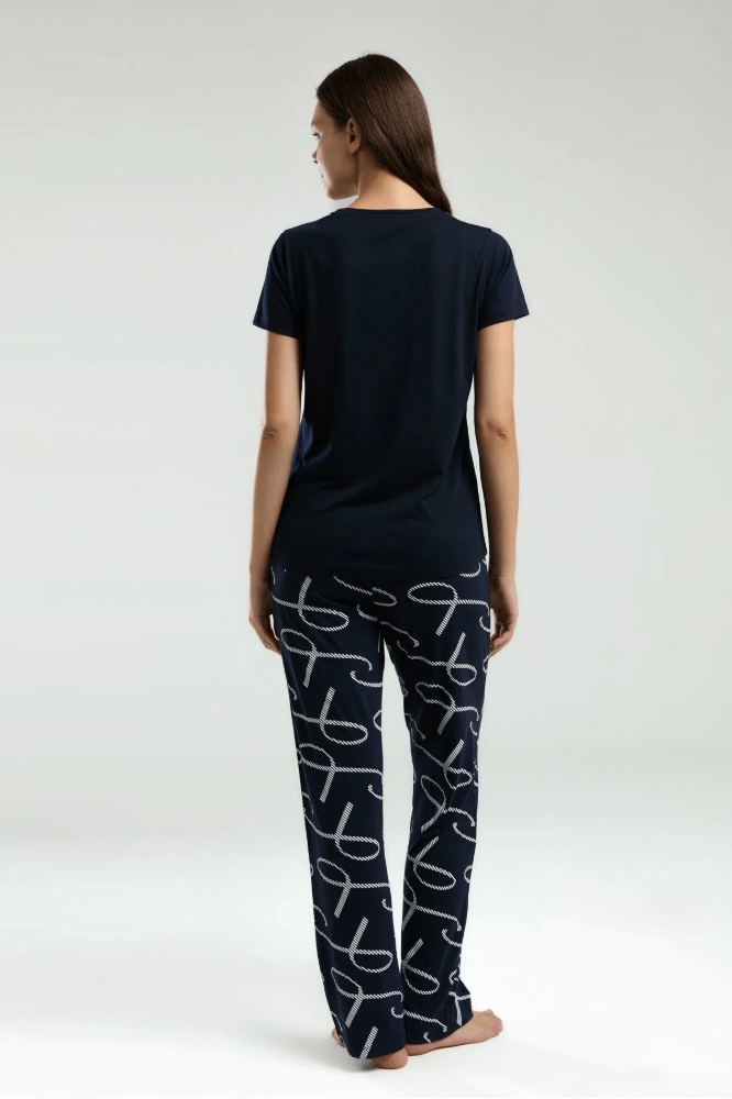 Arnetta Women's Navy Pajama Set Comfort Loungewear