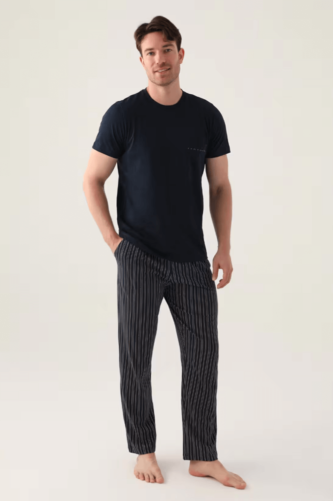 Arnetta AR3011 Men's Navy Pajama Set for Classic Comfort