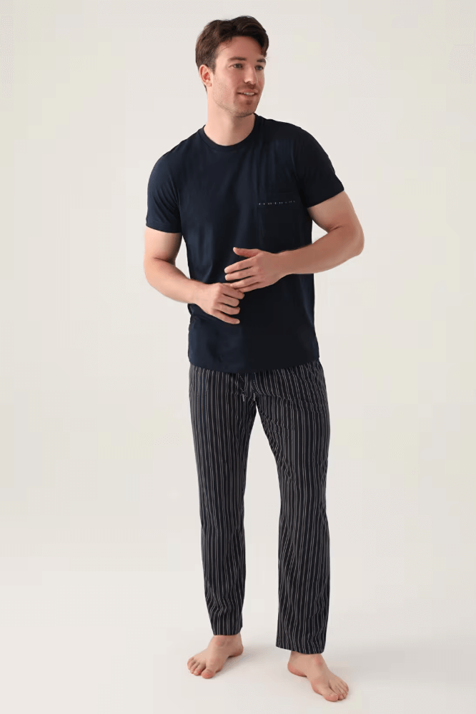 Arnetta AR3011 Men's Navy Pajama Set for Classic Comfort