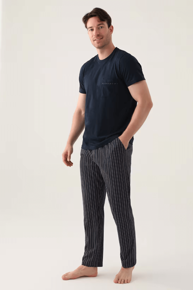 Arnetta AR3011 Men's Navy Pajama Set for Classic Comfort