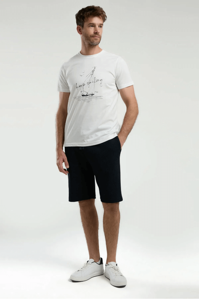 Arnetta AR3328 Men's Bermuda Pajama Set in White