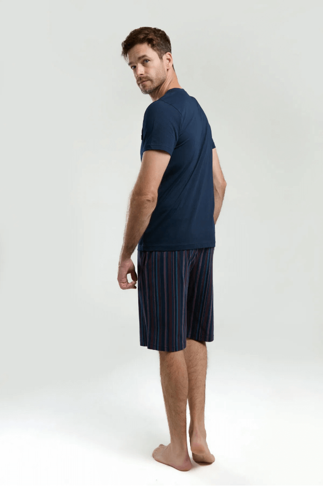 Arnetta AR3356 Men's Pajama Set in Classic Navy Blue