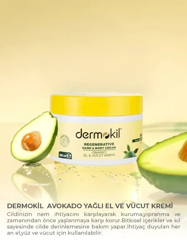 Dermokil Avocado Oil Hand and Body Cream for Deep Moisture 250 ml