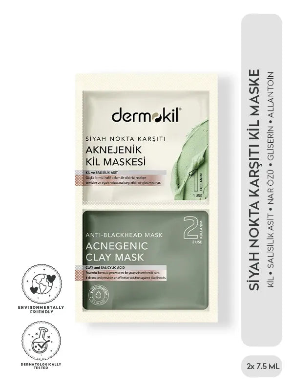 Dermokil Blackhead Clay Mask, Two 7.5 ml Pack