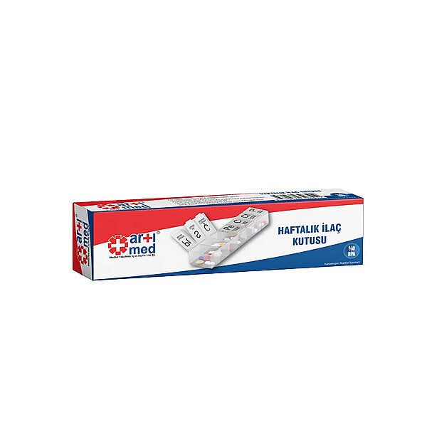 Artimed Weekly Pill Organizer Case for Daily Medication Management