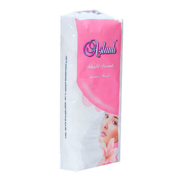 Aslanli Absorbent Cotton Wool for Gentle Skin Care 100g
